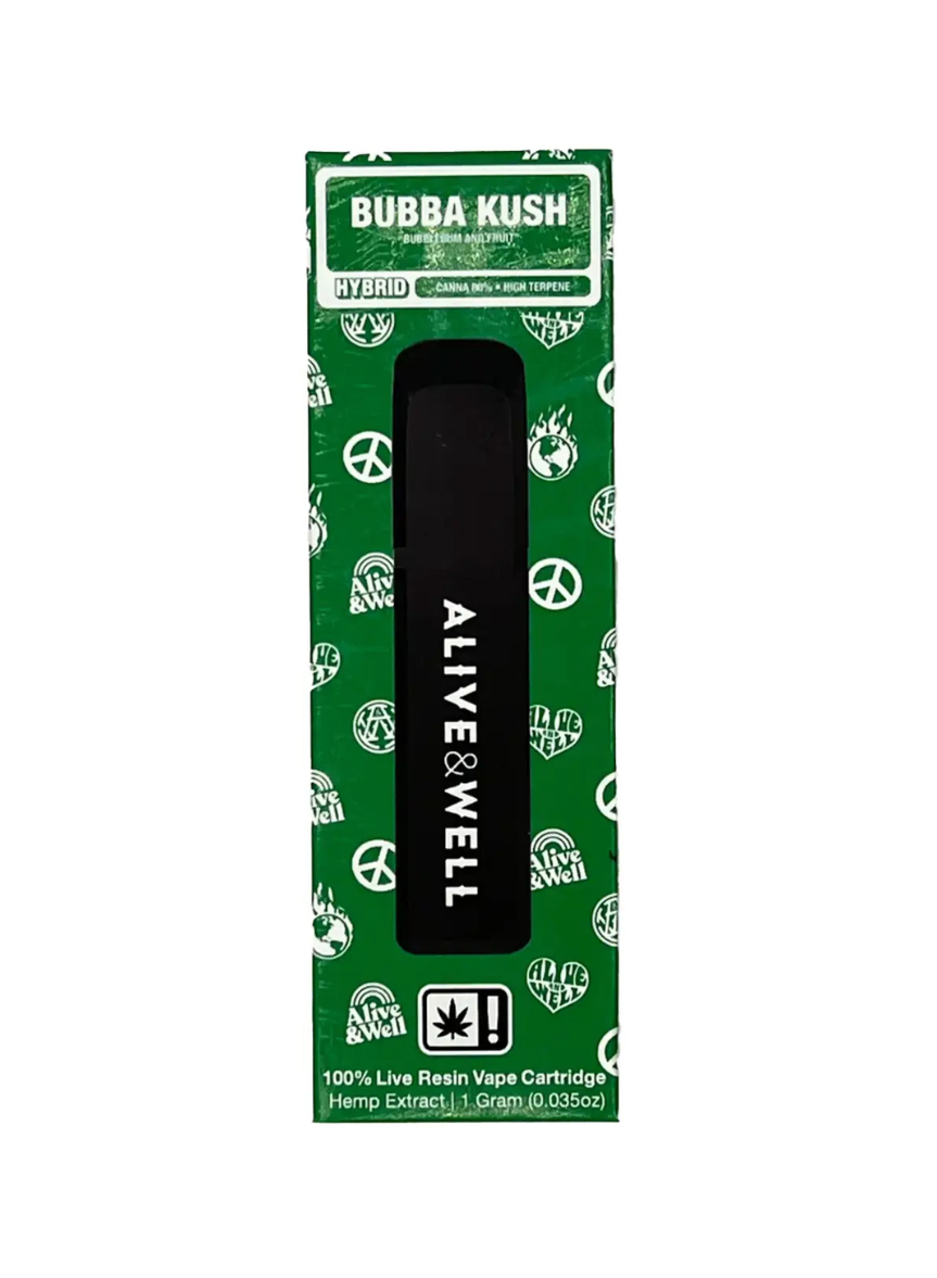 Alive And Well 1g THCa Disposable Vape / Bubba Kush Hybrid